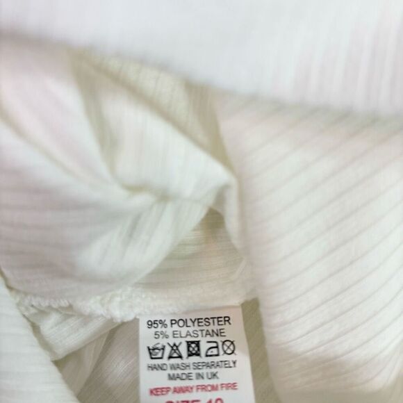 Club L Shorts Womens 6 White Solid Mid-Rise Pullover Activewear NWT Athleisure - Picture 6 of 8